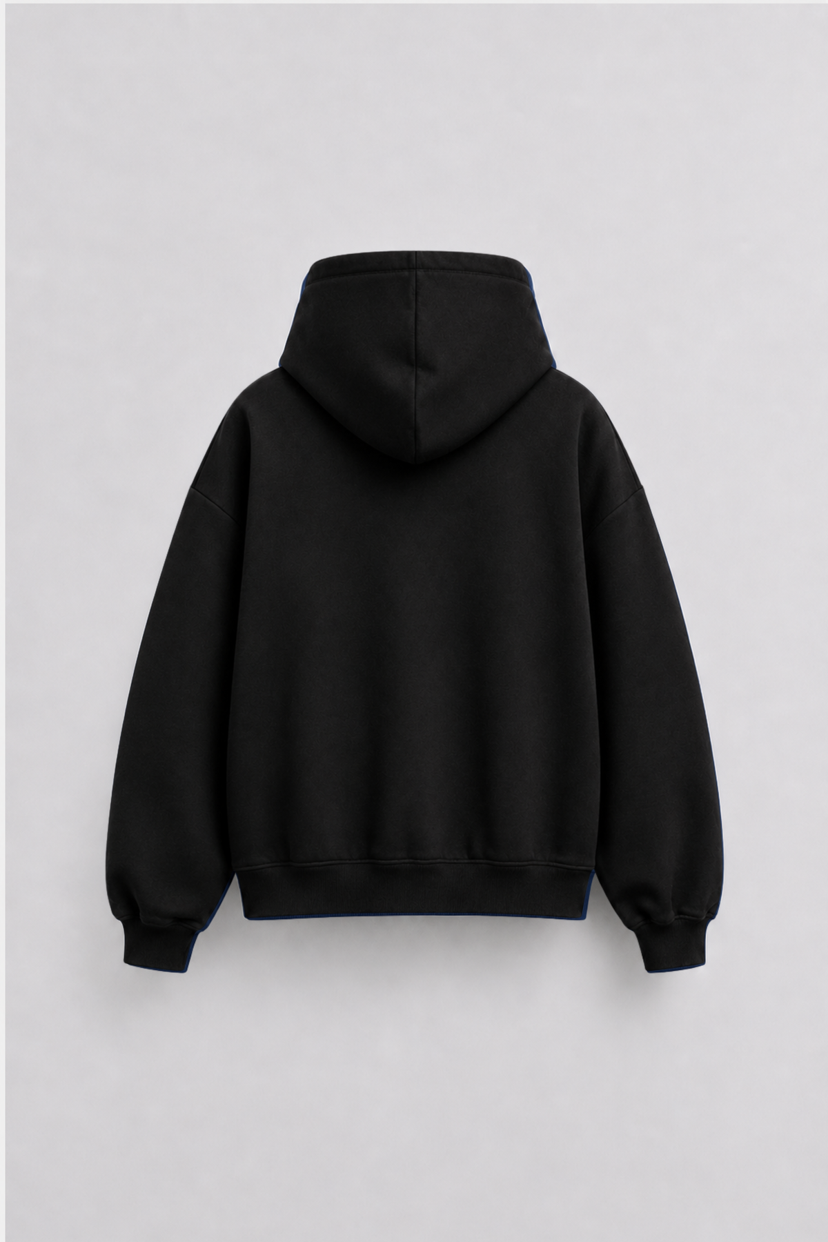 Hoodie Boxy Leave Black