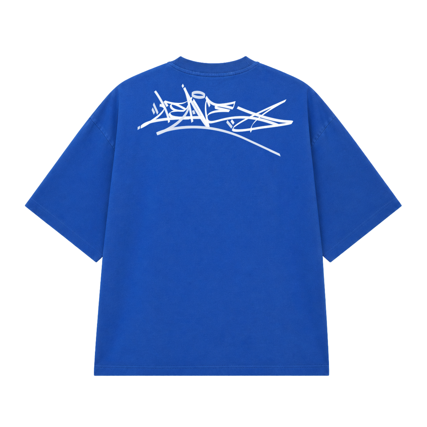 T-shirt Boxy Blu Back logo