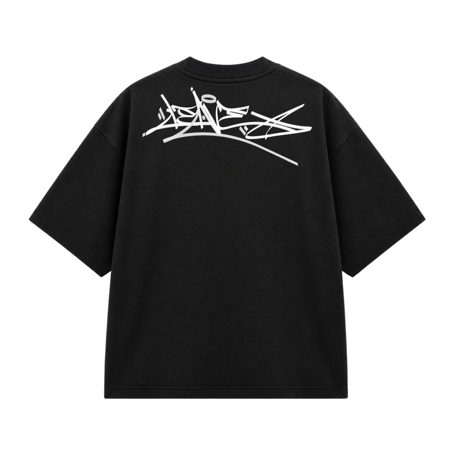 T-shirt Boxy Black Back logo