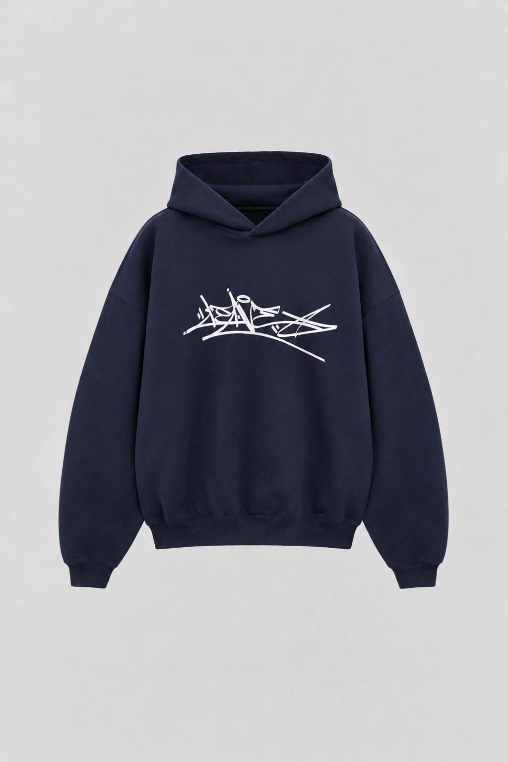 Hoodie Boxy Leave Navy