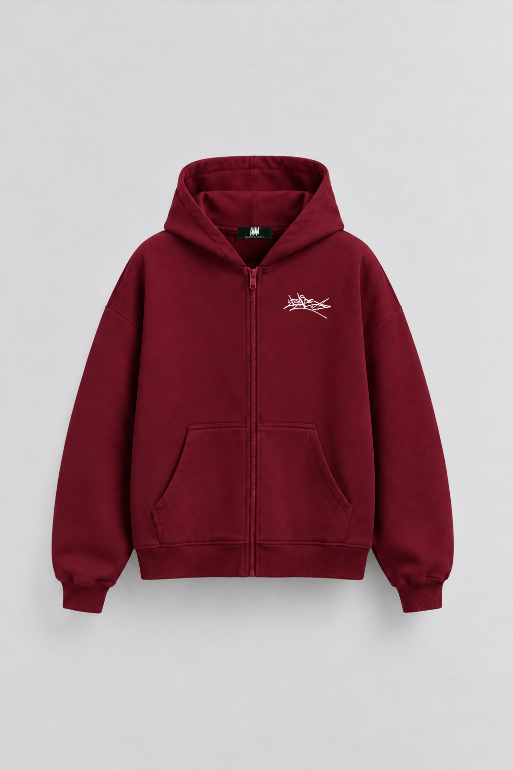 Zip Hoodie Boxy Leave