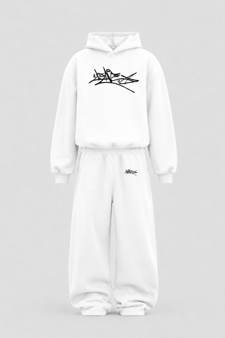 Set Hoodie e Joggers White