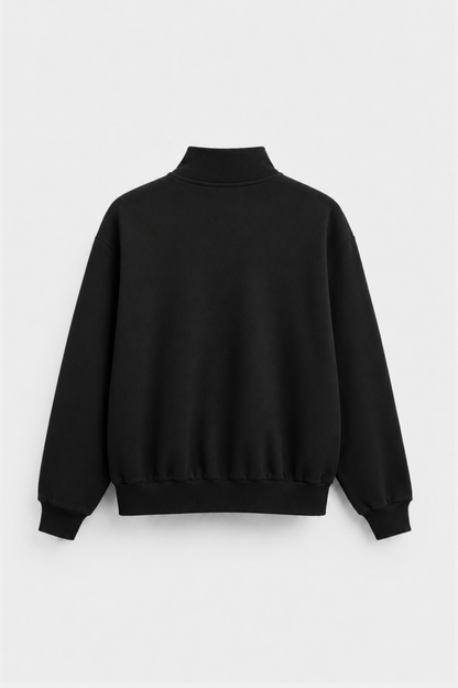 Pullover mit kurzem Reißverschluss, Basic