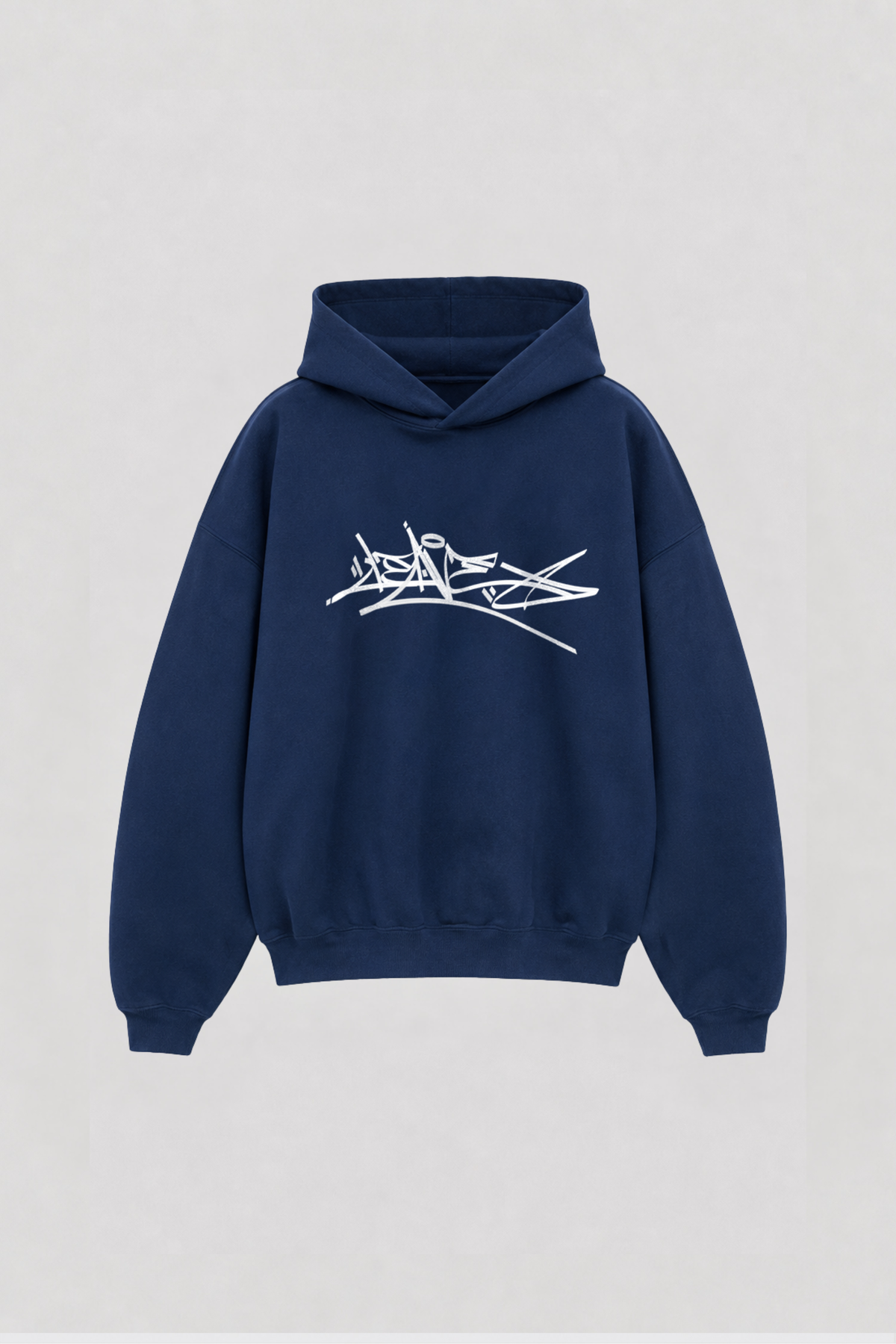 Hoodie Boxy Leave Navy