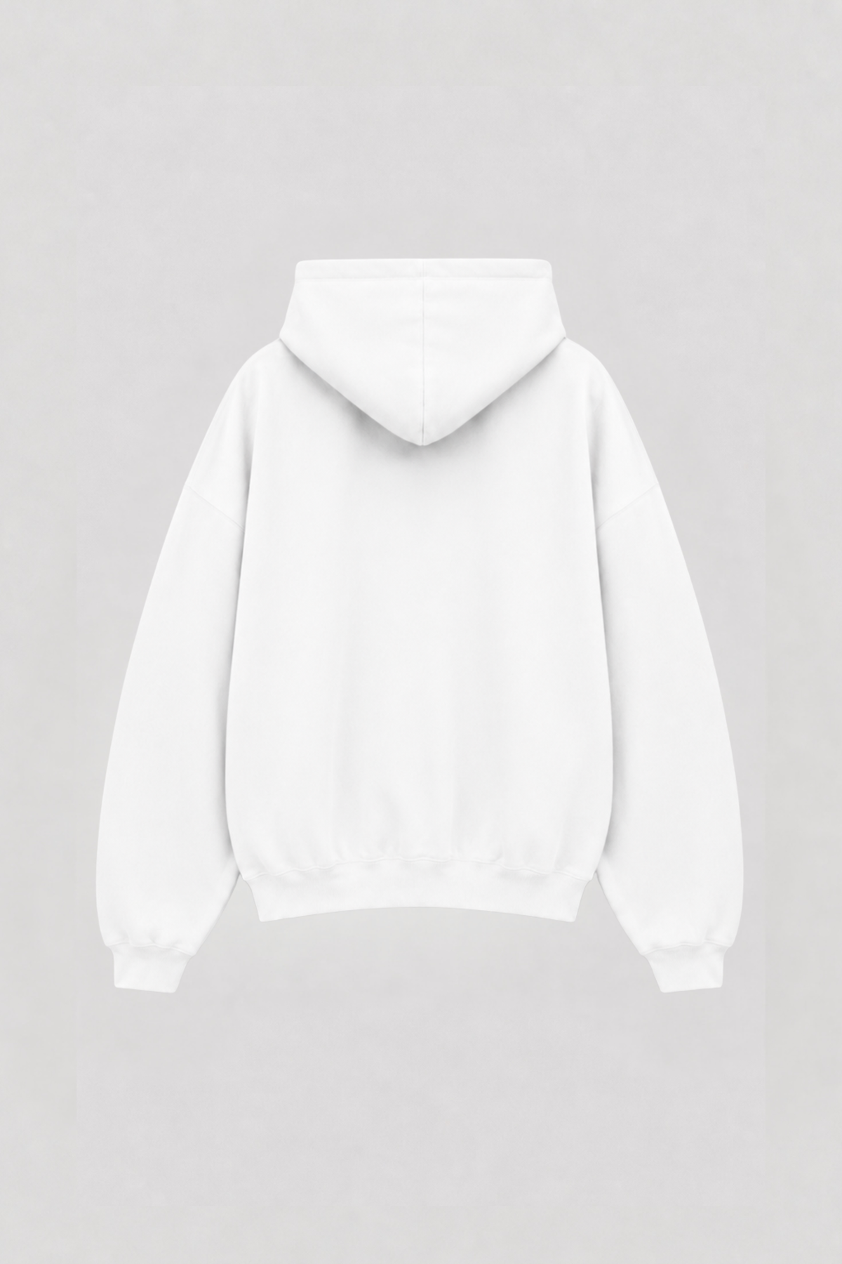 Hoodie Boxy Leave White