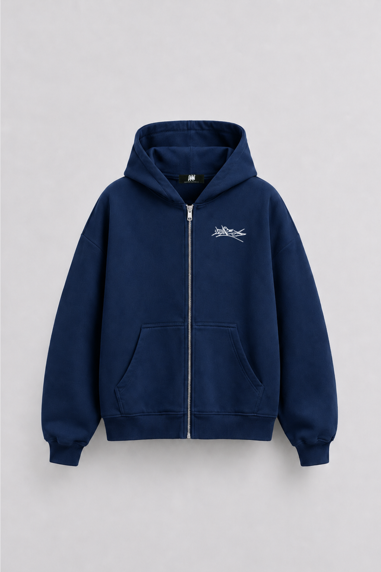 Zip Hoodie Boxy Leave