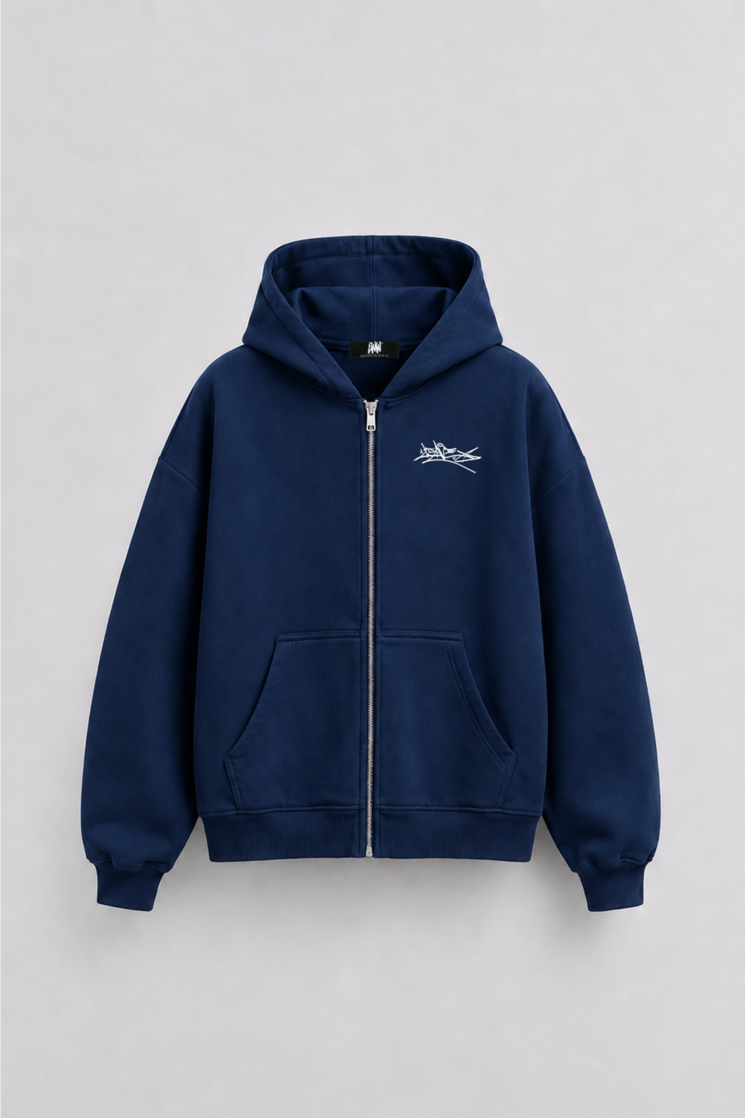 Zip Hoodie Boxy Leave