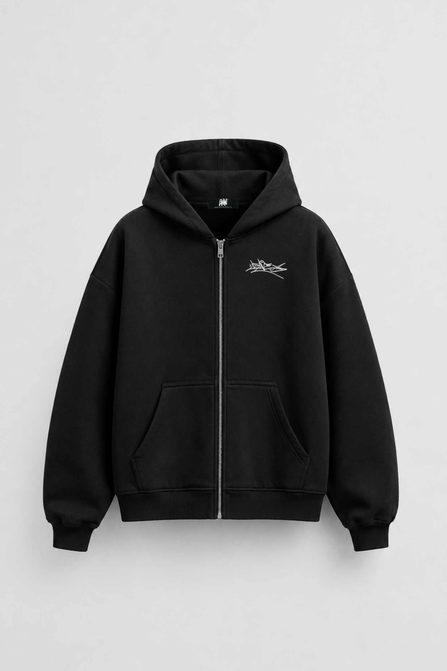 Zip Hoodie Boxy Leave