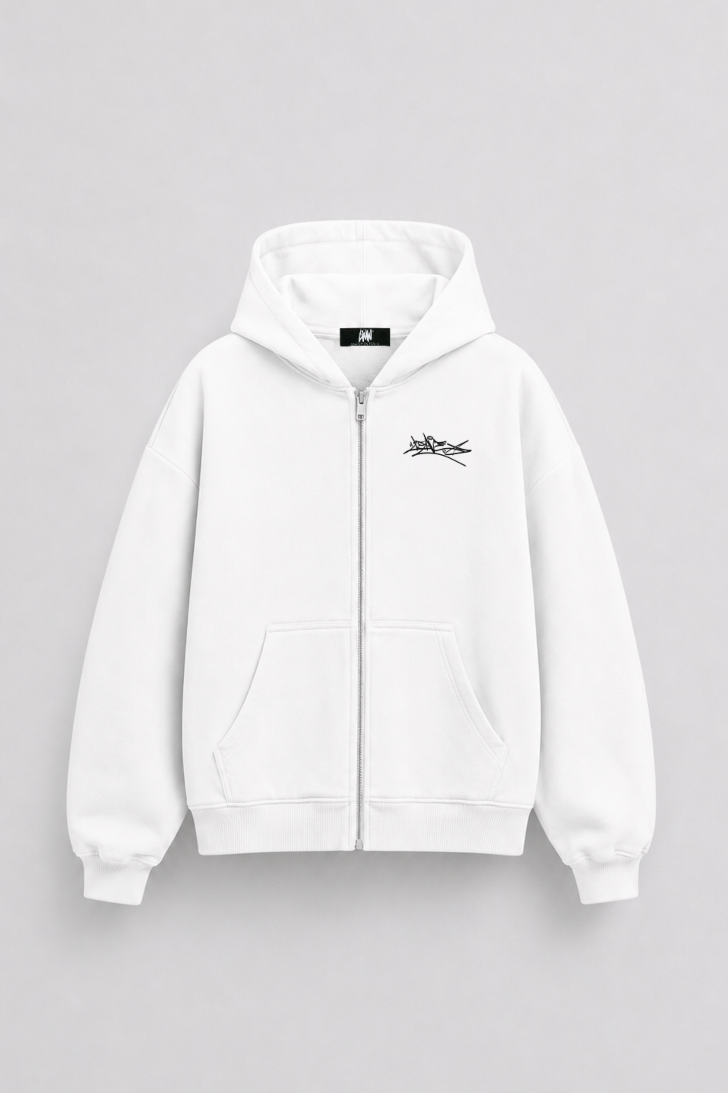 Zip Hoodie Boxy Leave