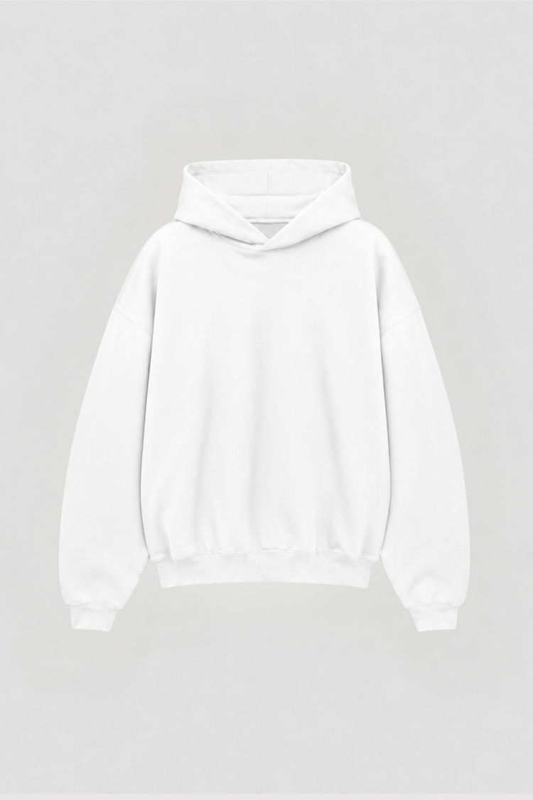 Hoodie Boxy Blanks White