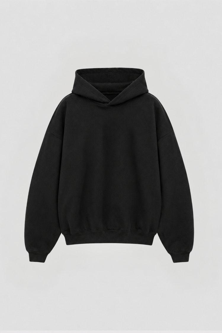 Hoodie Boxy Blanks Black